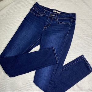 LEVIS 711 Skinny Jeans Dark Wash Denim Size 28